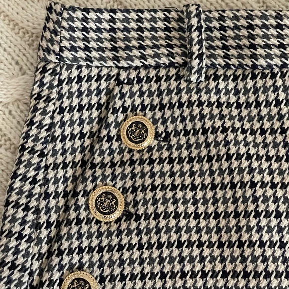 Zara Houndstooth Shorts Black-Tan, Size S - Picture 6 of 11